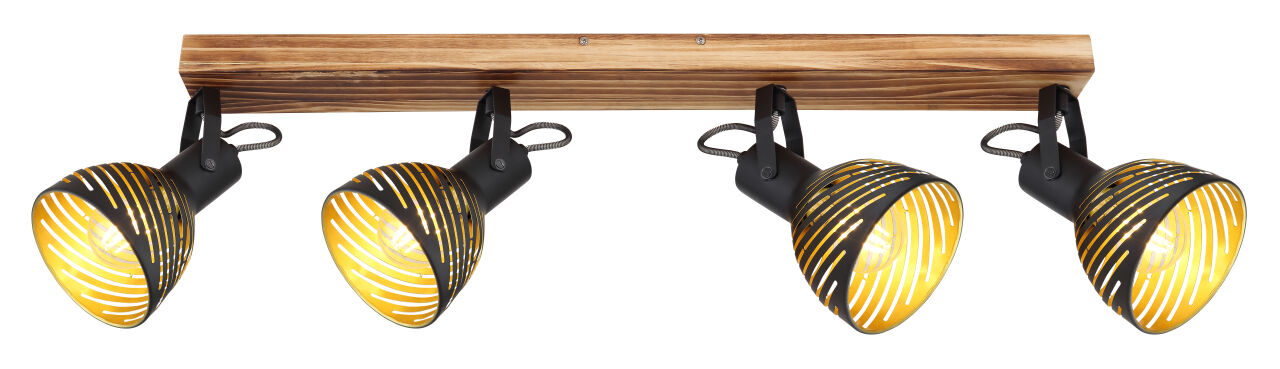 Globo Lighting - LENNA - Strahler Holz dunkelbraun, 4x E27