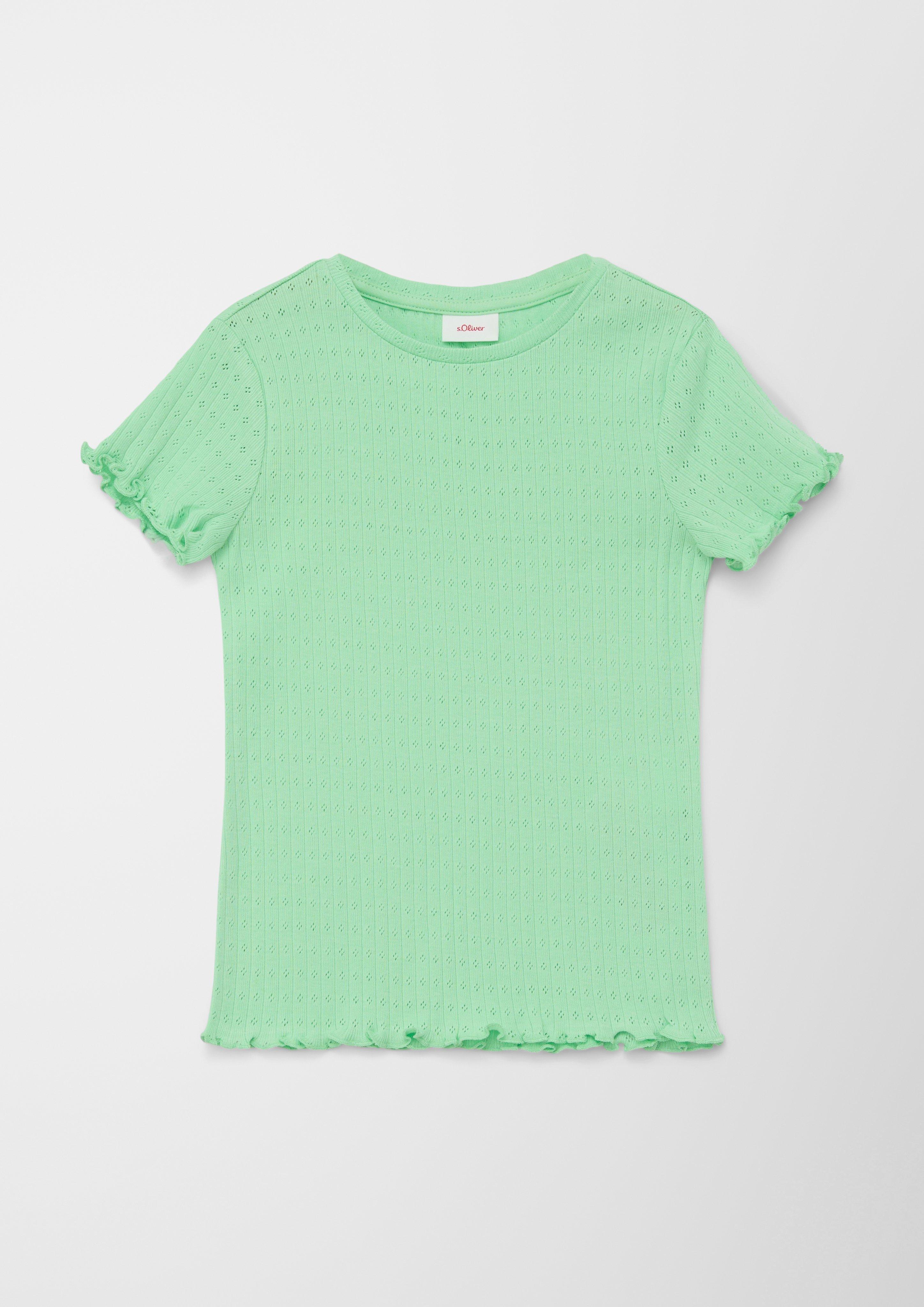 Strickshirt mit Ajourmuster  2127426-7300