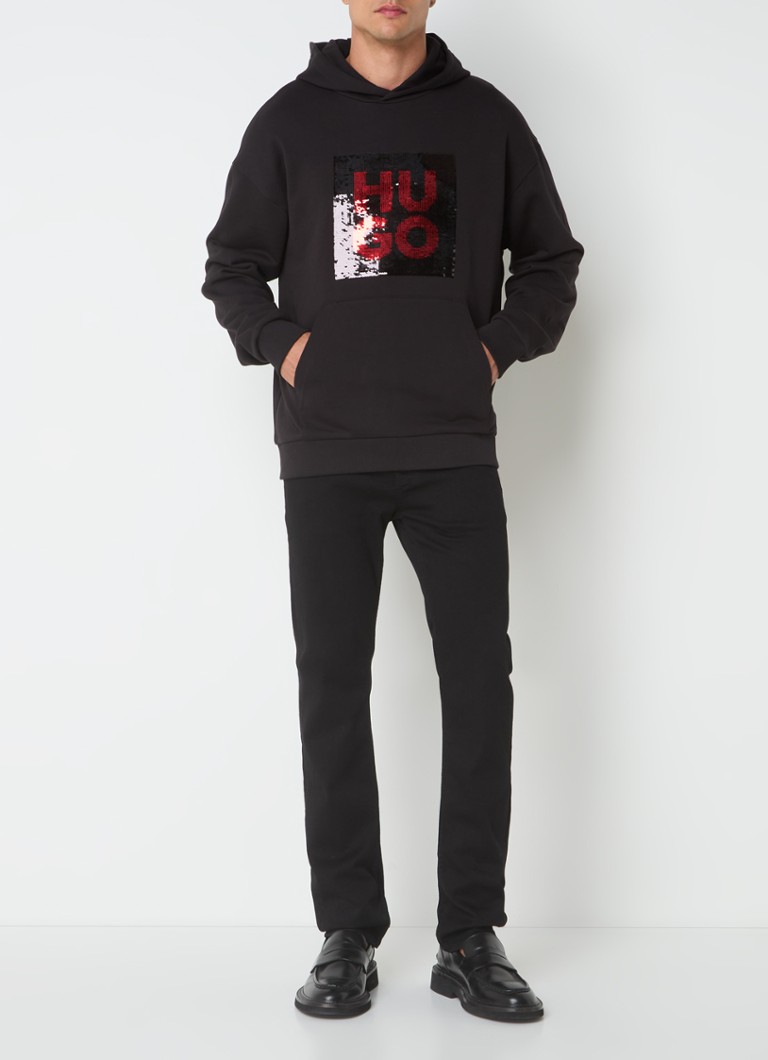 HUGO BOSS Deseqino hoodie with logo and sequins