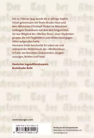 Das kurze Leben der Sophie Scholl