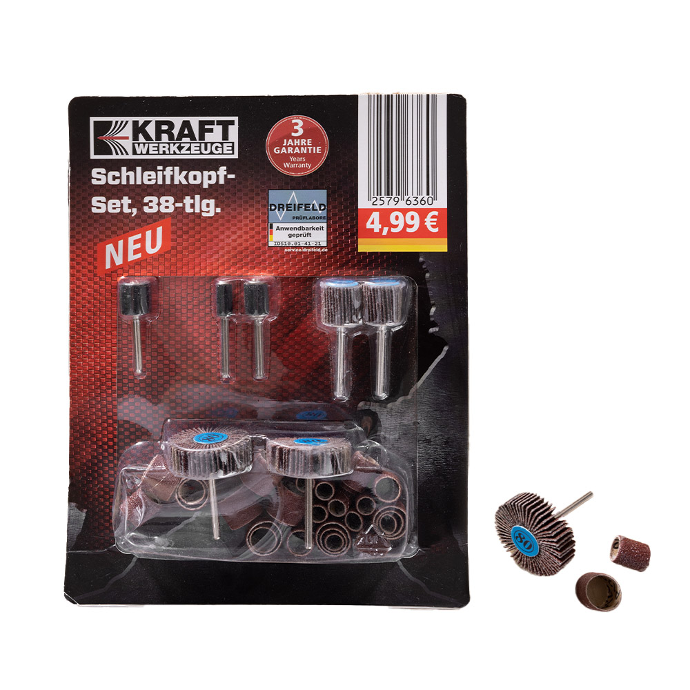 Kraft Werkzeuge Schleifkopfset 38-tlg.