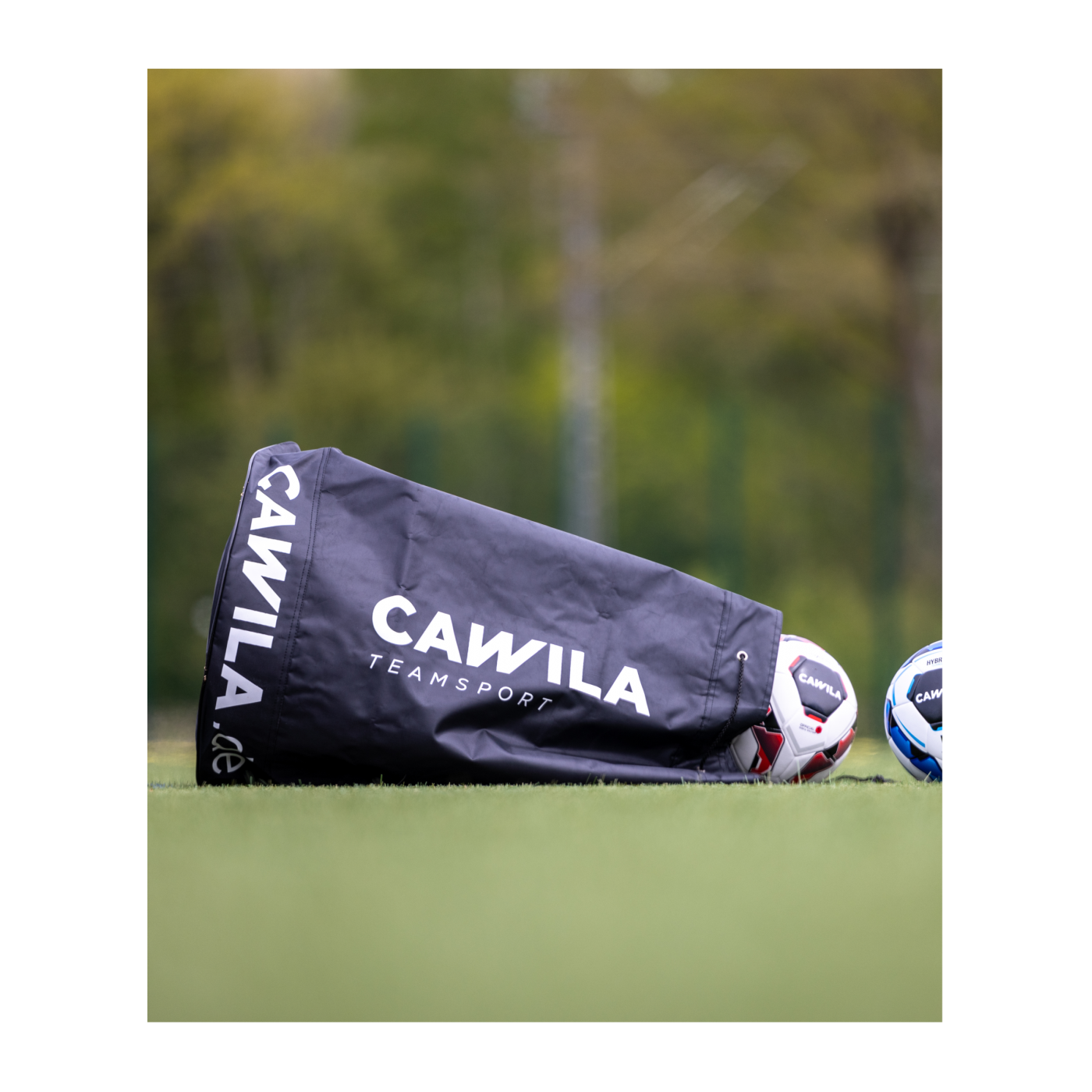 Cawila Ballsack 12 Fussbälle Schwarz