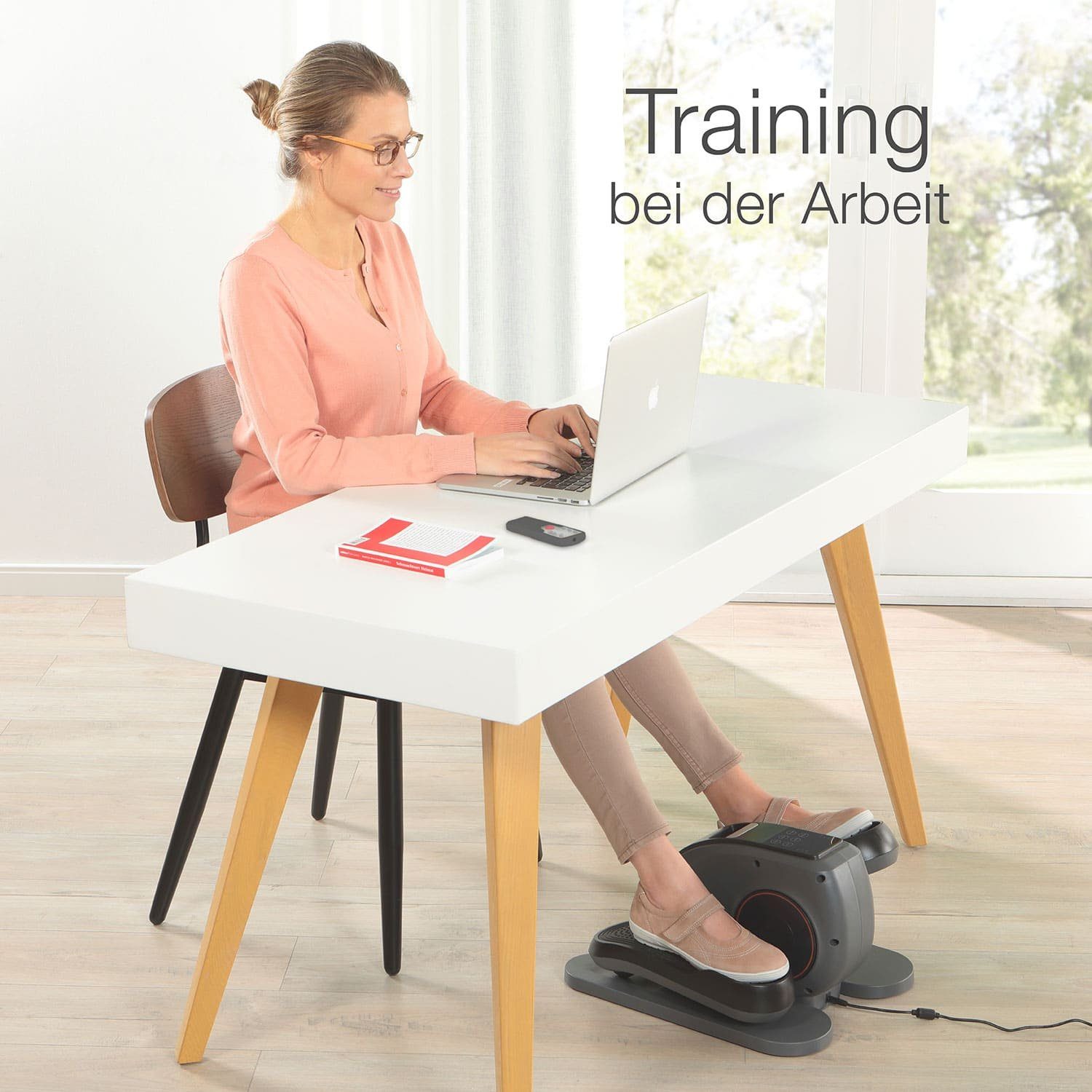 aktivshop Ellipsentrainer Mini Vital Pro (1x Mini-Ellipsentrainer aktiv Vital Pro mit Motor, 1x Fernbedienung, 1x Netzteil), LCD-Display