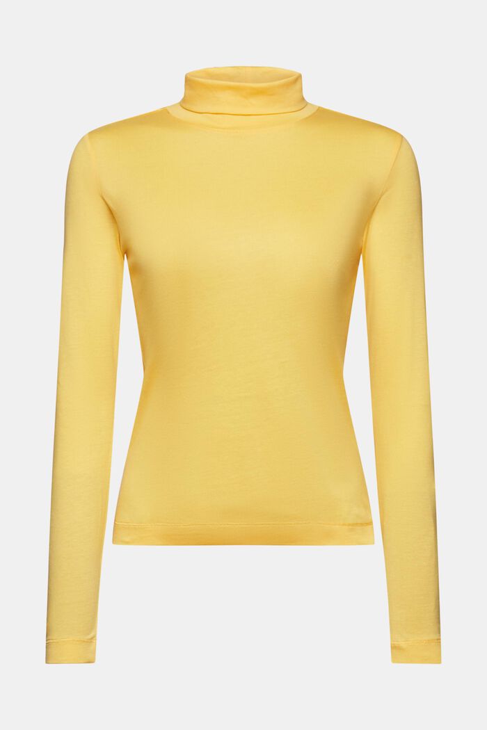 Jersey-Longsleeve mit Rollkragen