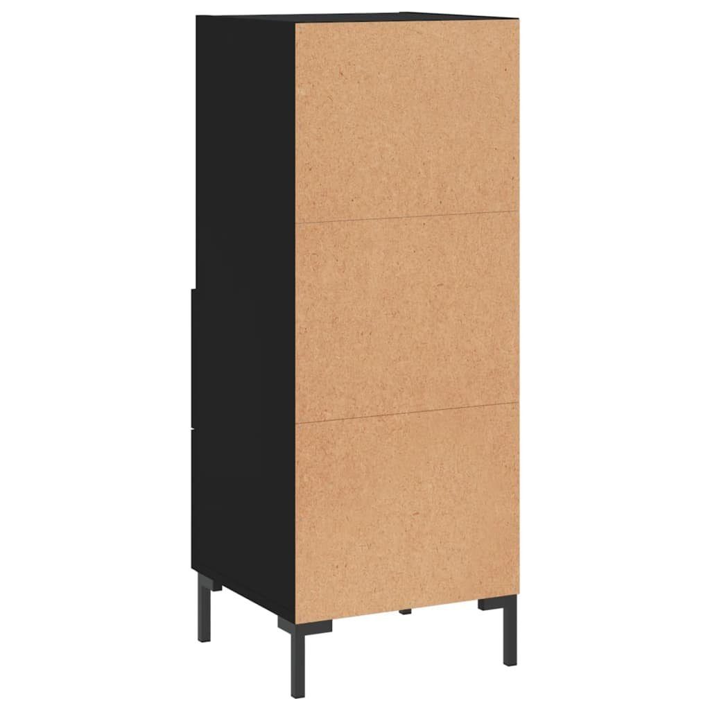 vidaXL Sideboard Sideboard Schwarz 34,5x34x90 cm Holzwerkstoff (1 St)