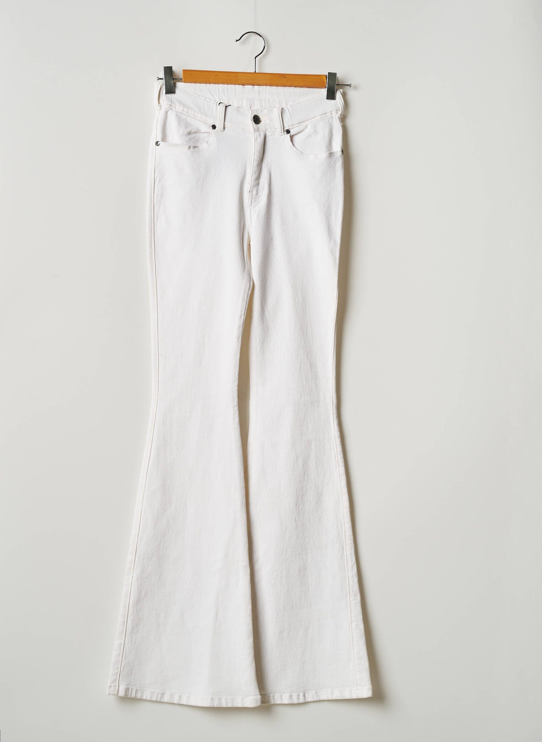 Dr Denim Jean Flare Femme couleur blanc