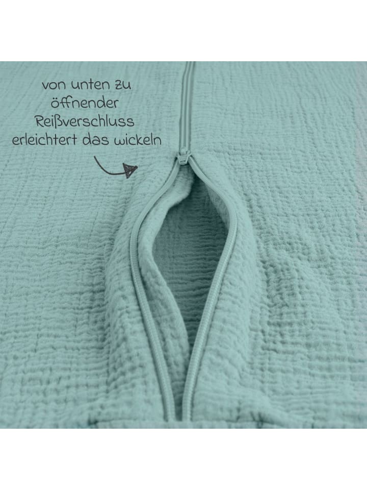 LaLoona Sommer-Schlafsack Musselin / Mull - Mint in gruen günstig kaufen