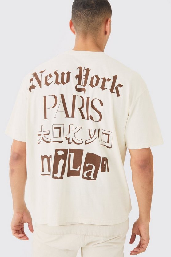 Oversize T-Shirt mit Site-Slogan