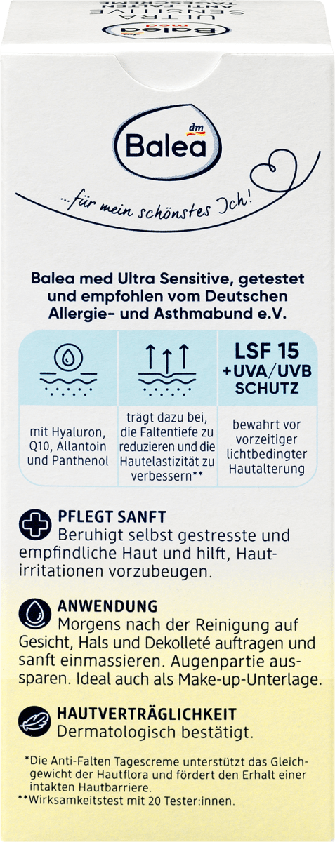 Anti Falten Gesichtscreme Q10 ultra sensitive, 50 ml