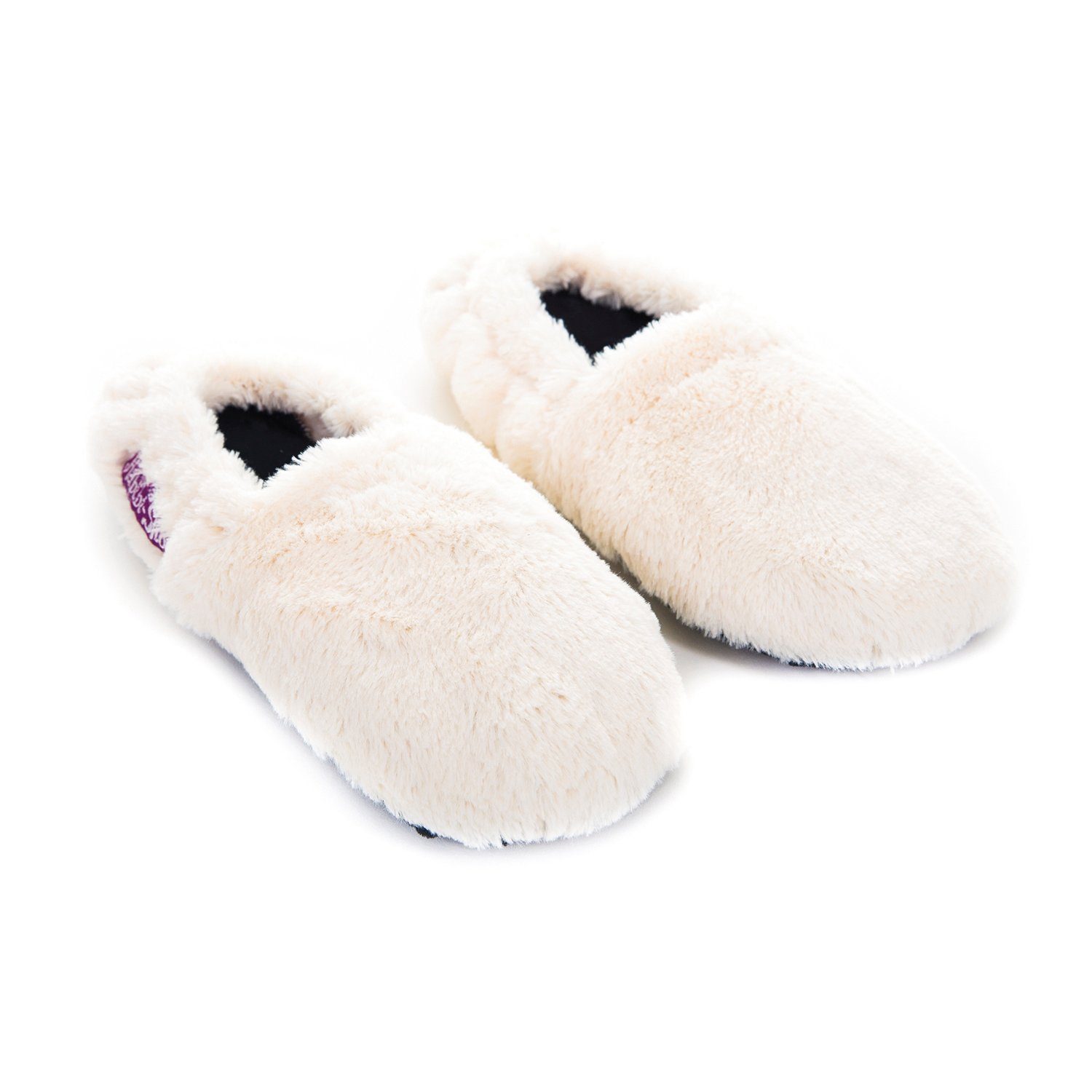 Habibi Plush Habibi Wärmeschuhe Slippers creme Größe M (37-40) Mikrowelle/Ofen Hüttenschuhe (1 Paar Wärme-Hausschuhe, 1 Paar Wärmeschuhe)