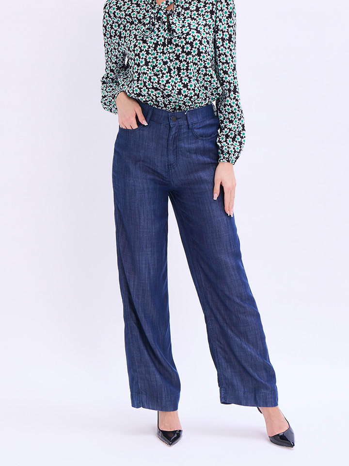 Marks & Spencer Marlenehose in Dunkelblau günstig kaufen