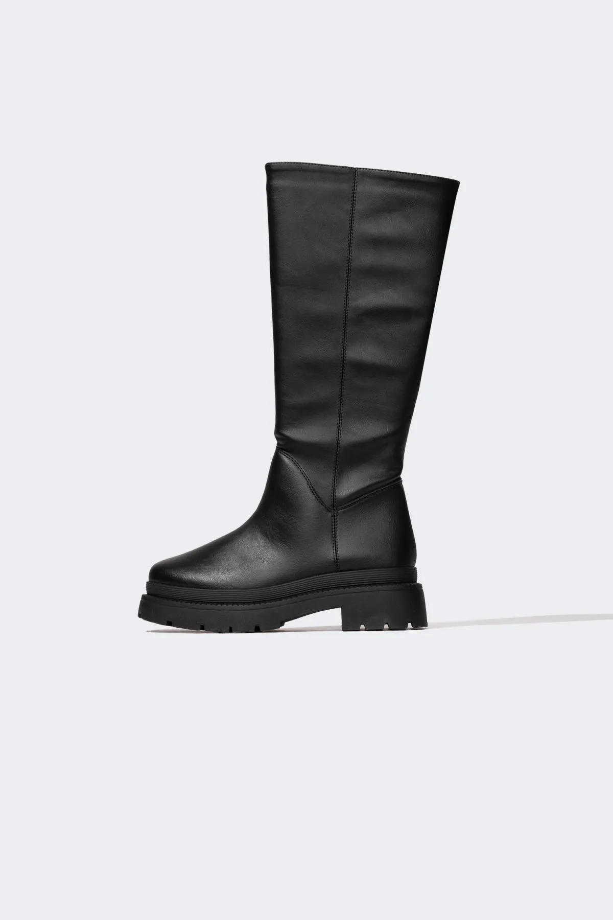 DeFacto  Damen-Winterstiefel aus Kunstleder mit dicker Sohle
