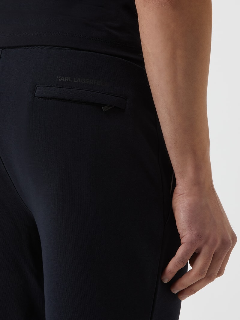 Sweatshorts mit Tunnelzug in dunkelblau