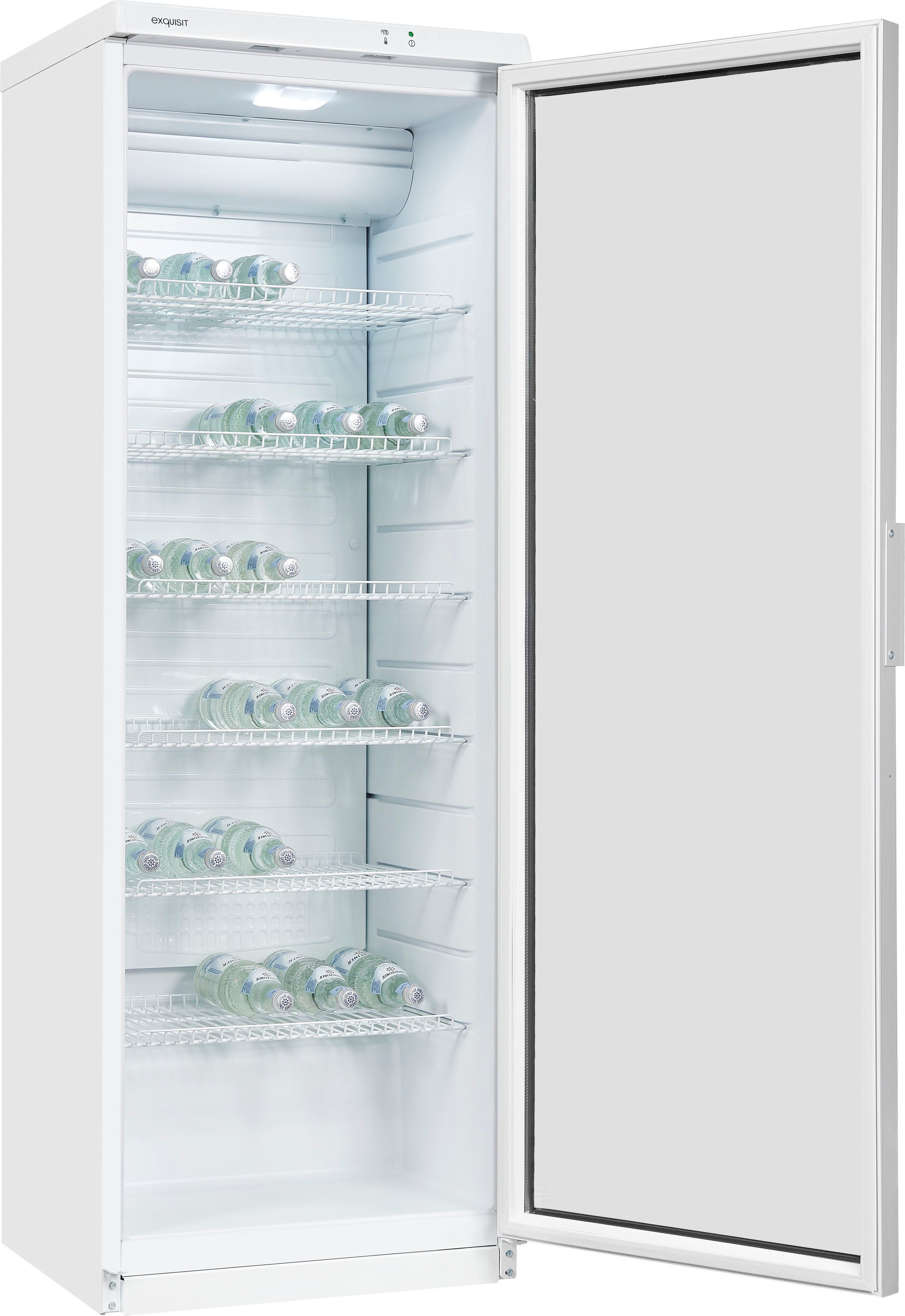 exquisit Getränkekühlschrank GKS350-1-GT-280D weiss, 173 cm hoch, 60 cm breit