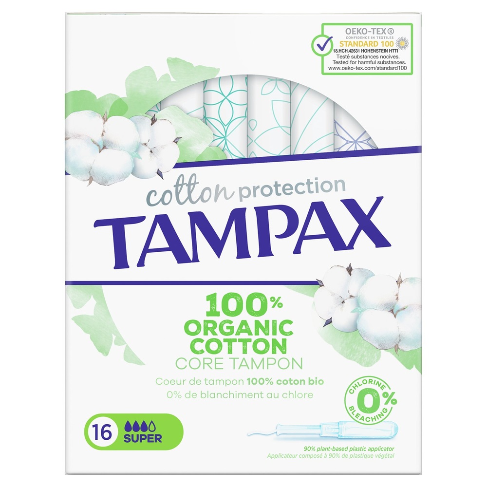 tampax Tampax Cotton Protection Super 16 Tampons Tampons