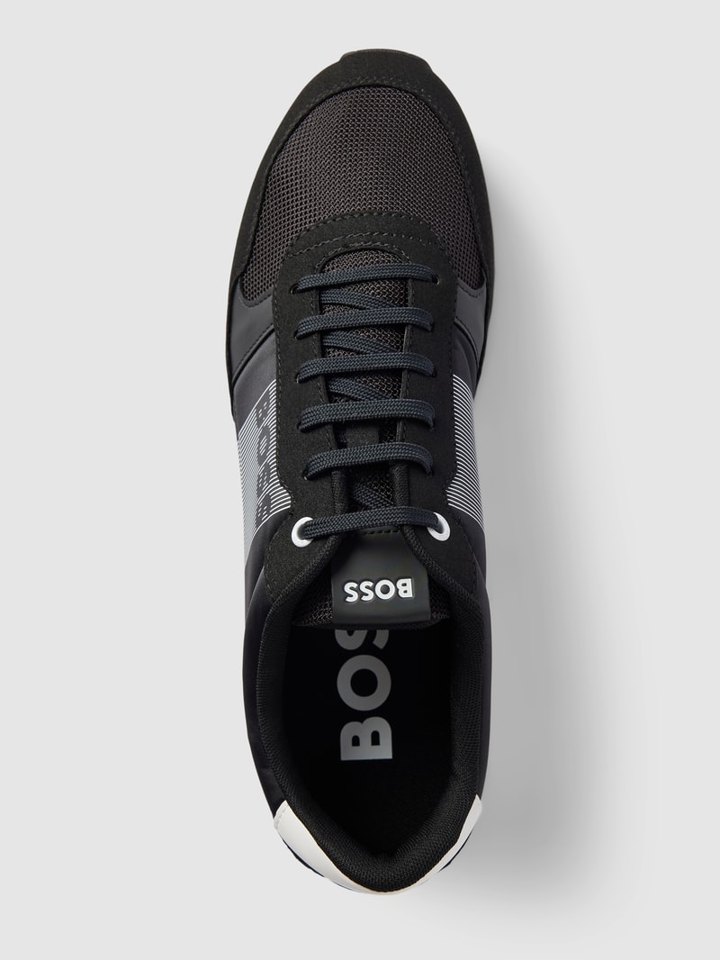 Sneaker mit Label-Details Modell 'Kai' in schwarz
