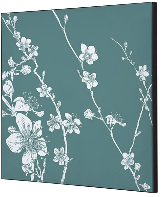 SHOWDOWN Textile Wanddekoration Japanische Kirschblüte Mehrfarbig Aluminium