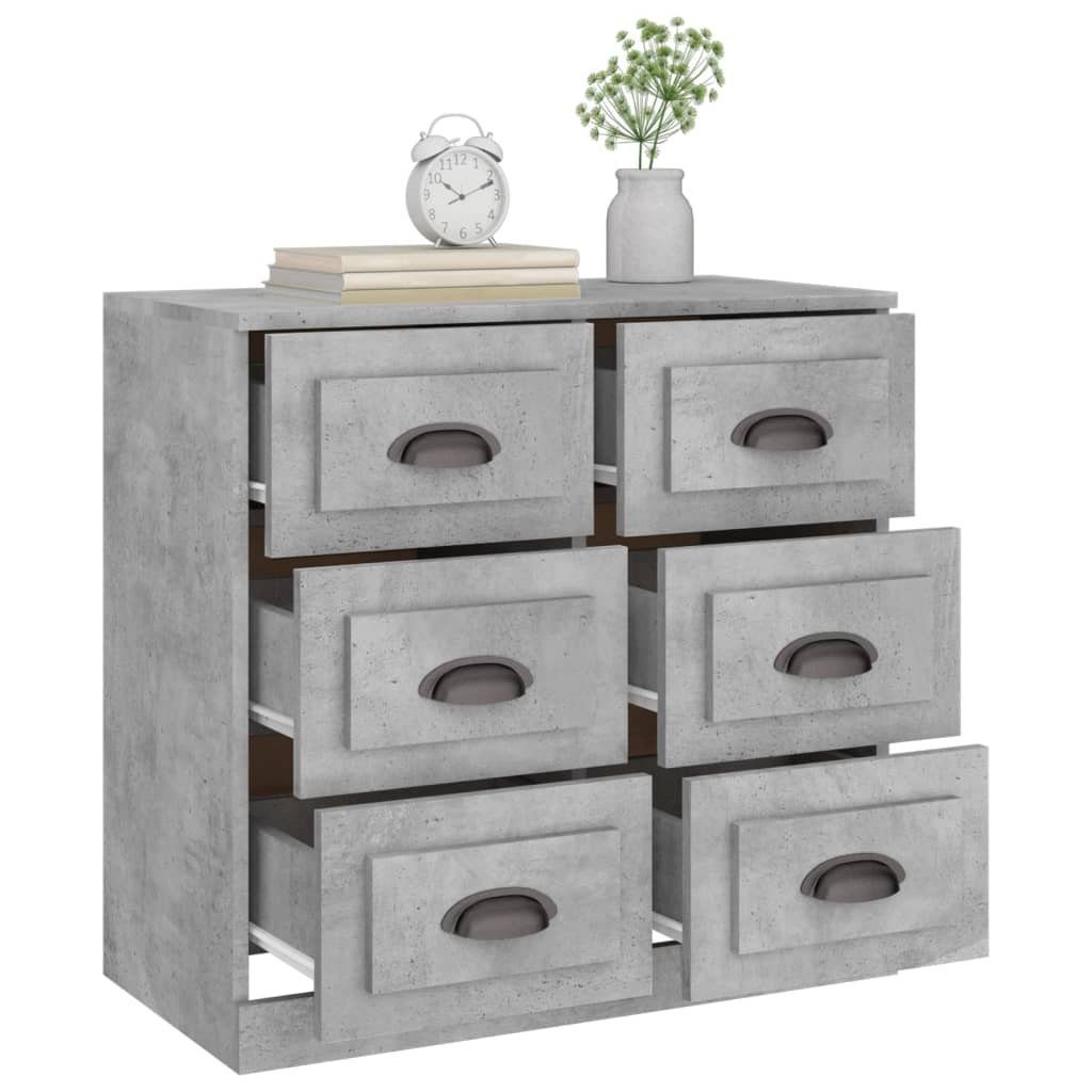 vidaXL Sideboard Sideboard Betongrau 70x35,5x67,5 cm Holzwerkstoff (1 St)
