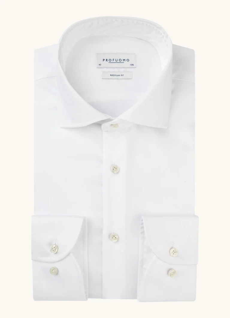 Camisa Profuomo de corte regular que não precisa ser passada a ferro