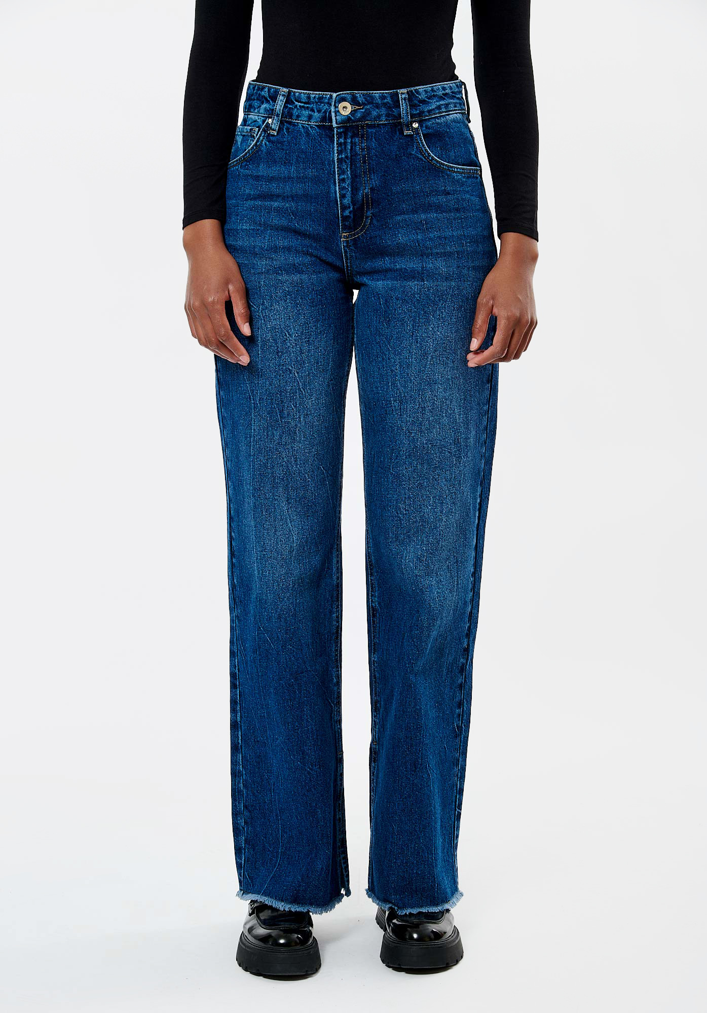 VIOLA  Jean wideleg bleu femme