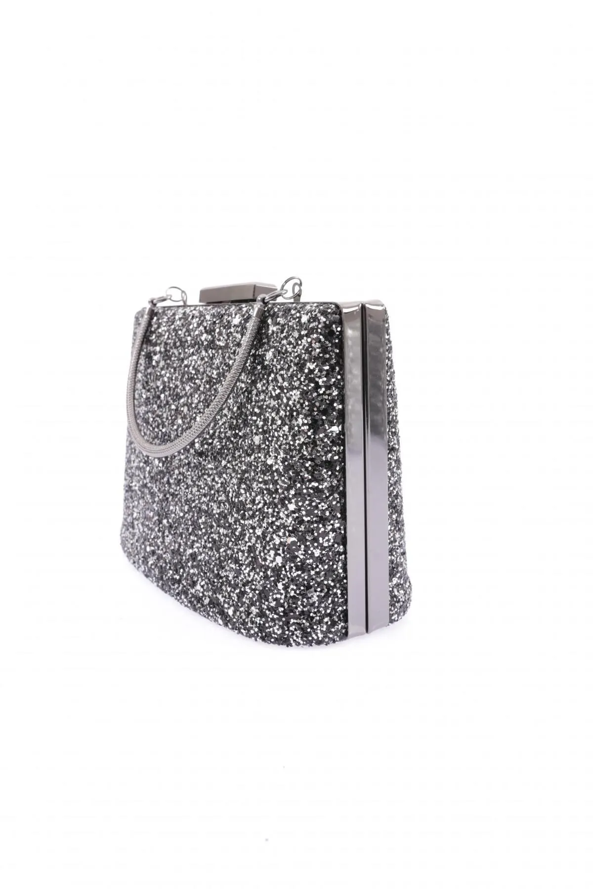 DGN  288-23y Pailletten-Mix Damen Abendkleid Portfolio Tasche