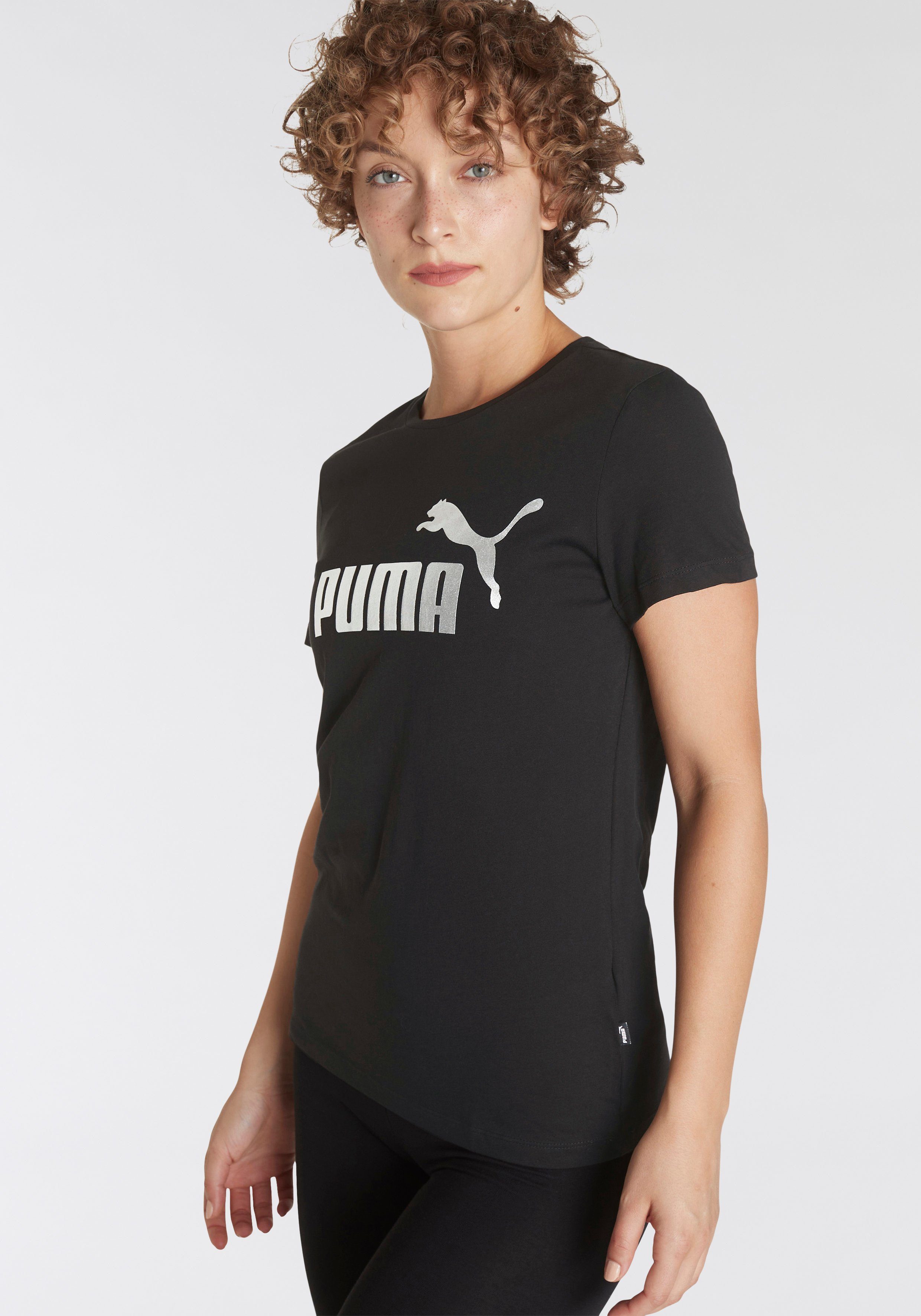 PUMA T-Shirt ESS+ METALLIC LOGO TEE
