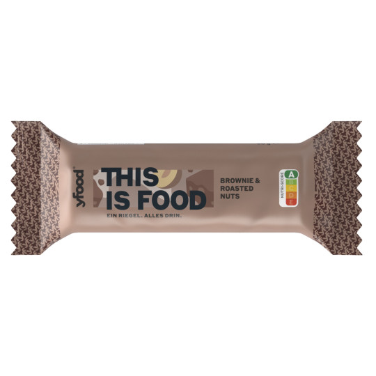 YFood Riegel Brownie & Roasted Nuts 60G