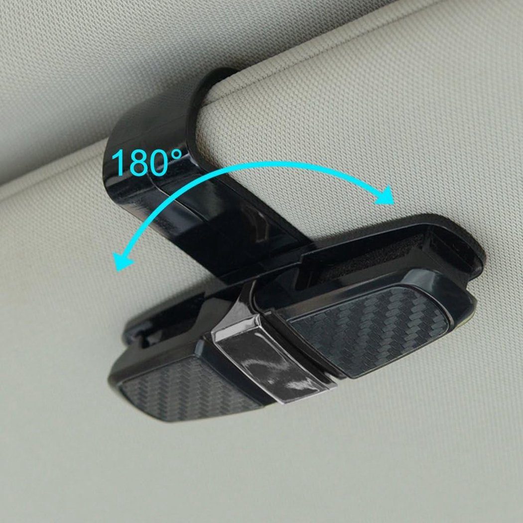 TUABUR Brillenetui 2er-Pack Auto-Visier-Brillenhalter, Sonnenbrillen-Brillen mit Clip