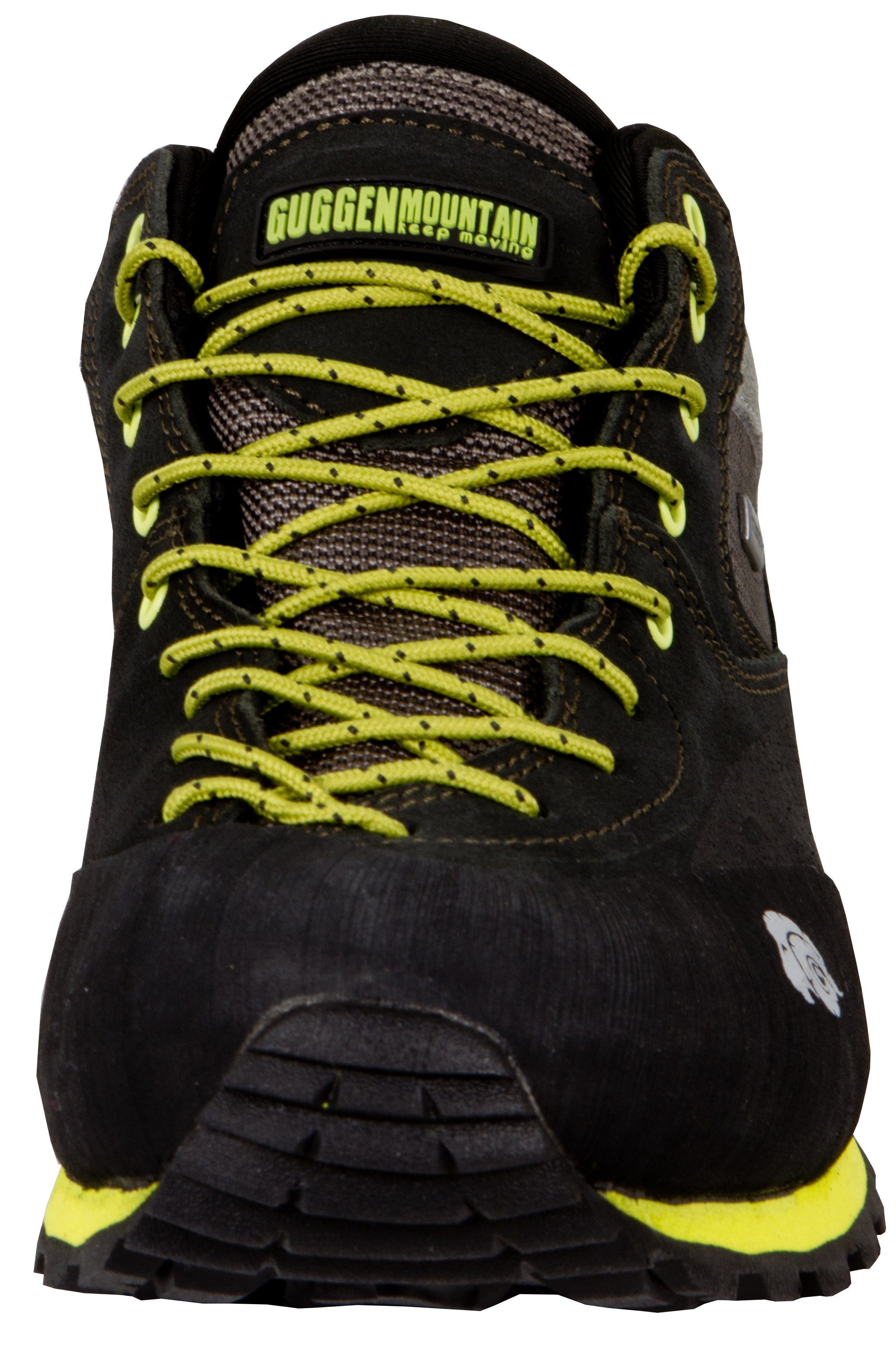 GUGGEN Mountain Trekkingschuh Wanderschuh Herren Zustiegschuh PT022 Gelb Wanderschuh Verstärkte Schuhspitze Bergschuhe Leder, Herrenwanderschuh