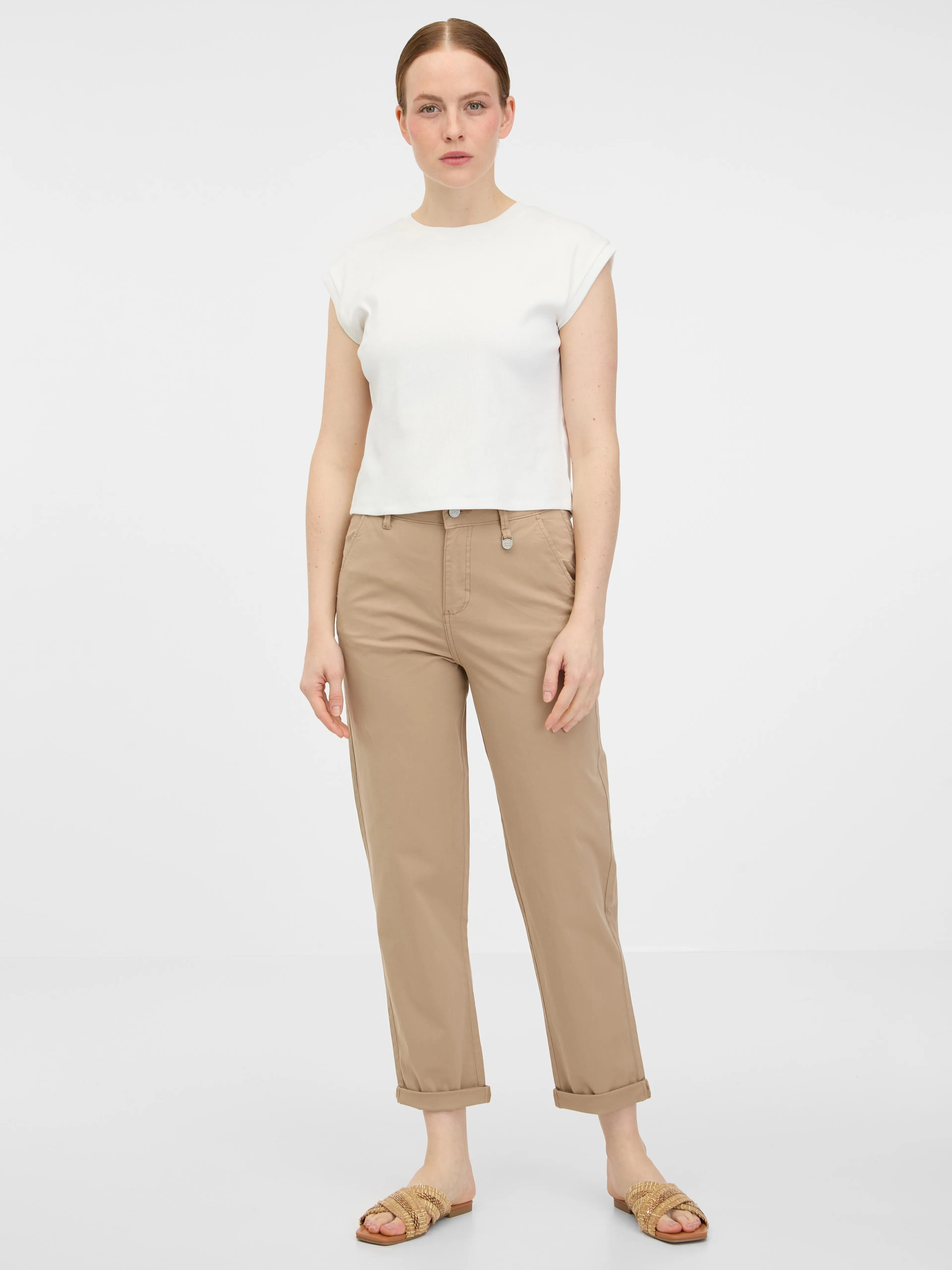 Beigefarbene Damenhose ORSAY