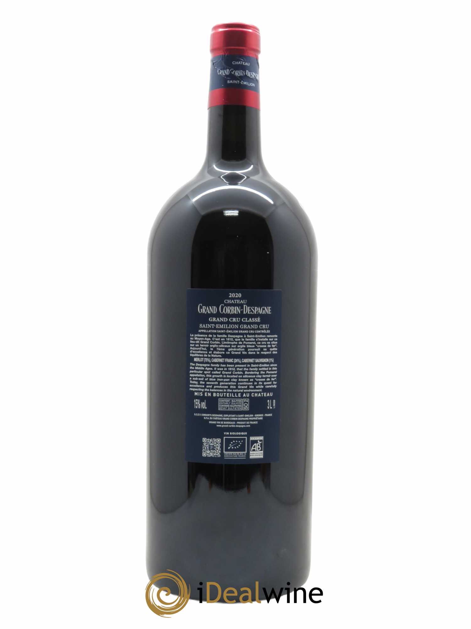 Château Grand Corbin Despagne Grand Cru Classé  2020 - Lot de 1 Double-magnum