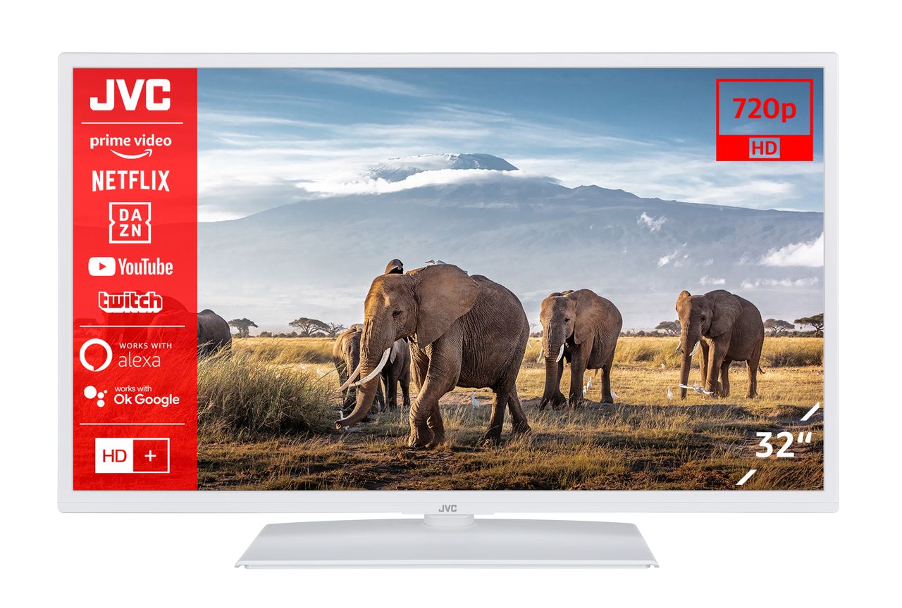 JVC LT-32VH5156W 32 Zoll Fernseher / Smart TV (HD Ready, HDR, Bluetooth) - Inkl. 6 Monate HD