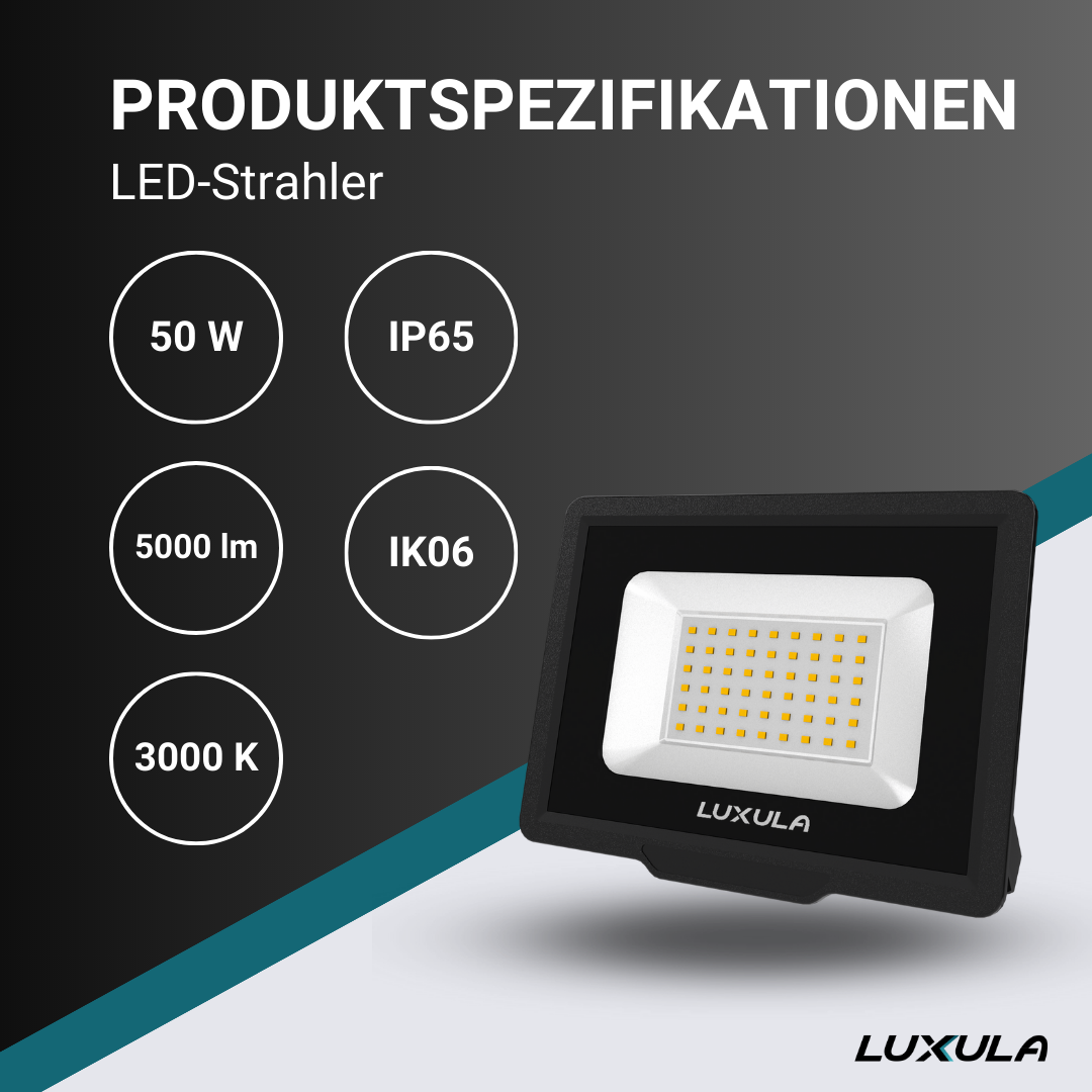 LUXULA LED-Fluter, 50 W, 3000 K