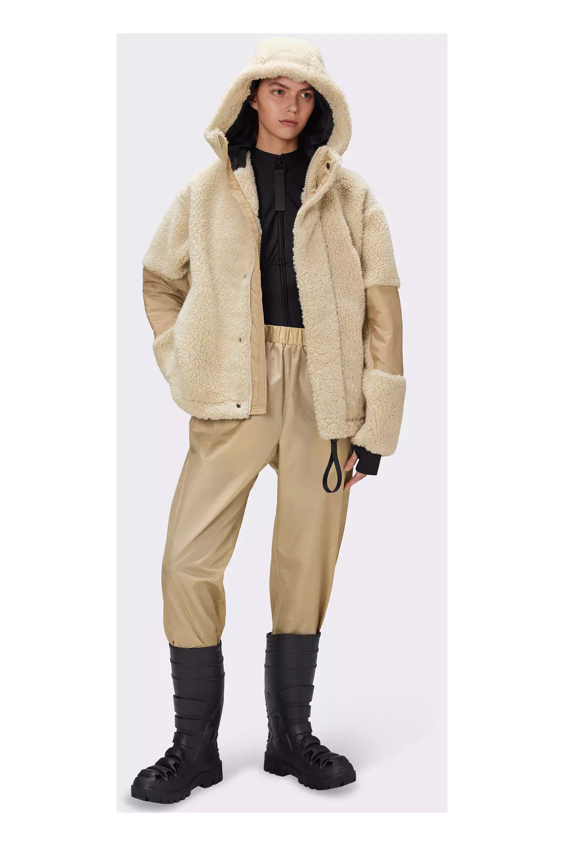 Rains Gilet Unisexe couleur beige