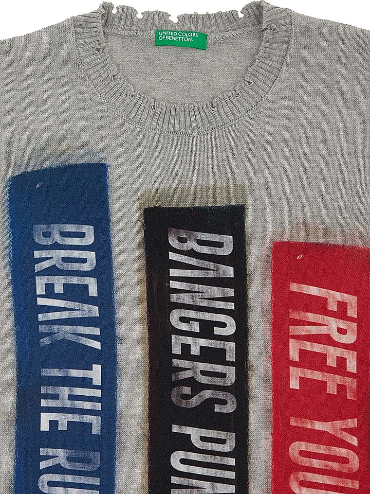 Benetton Pullover in Grau günstig kaufen 116/122