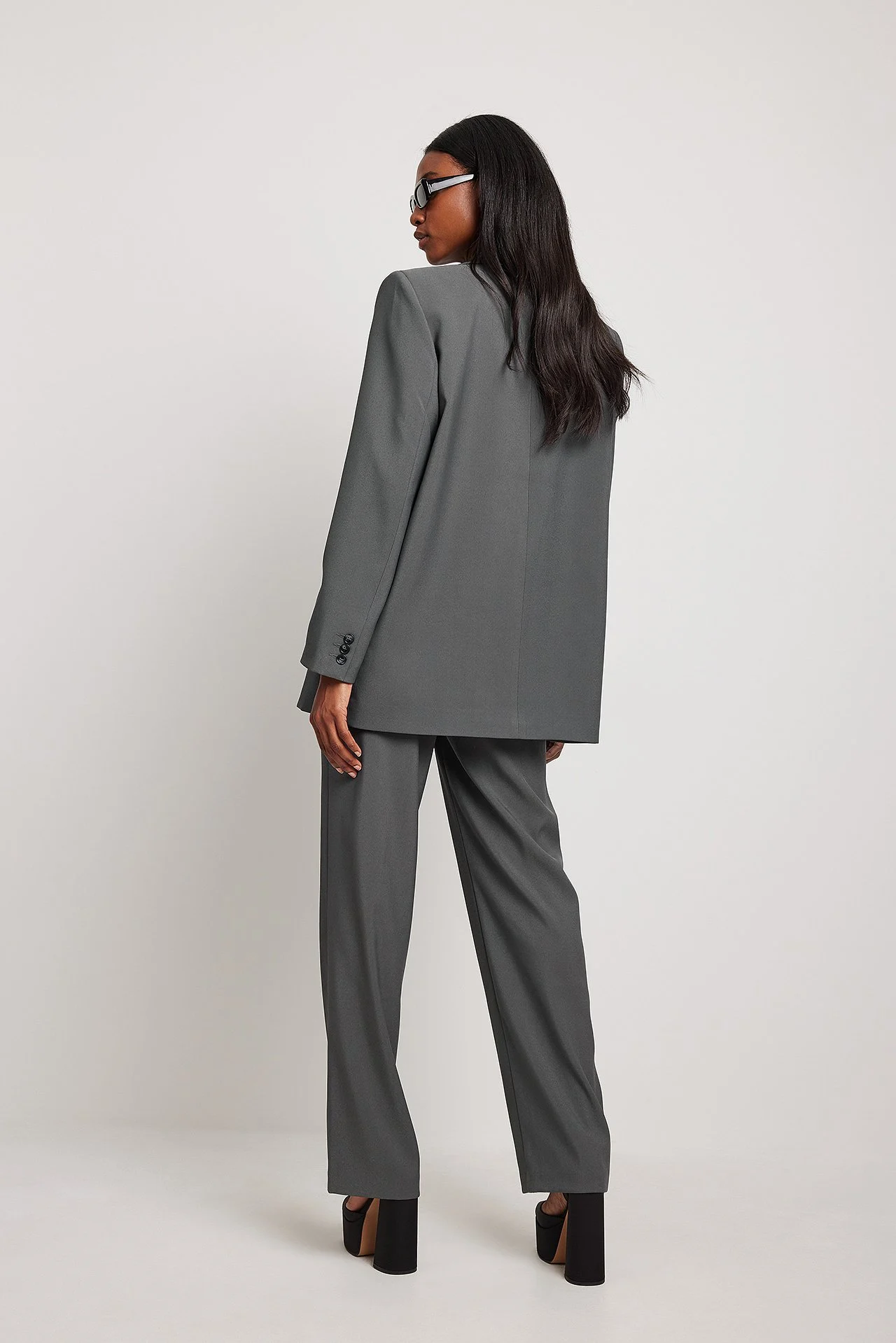 Oversized Blazer mit drei Knöpfen