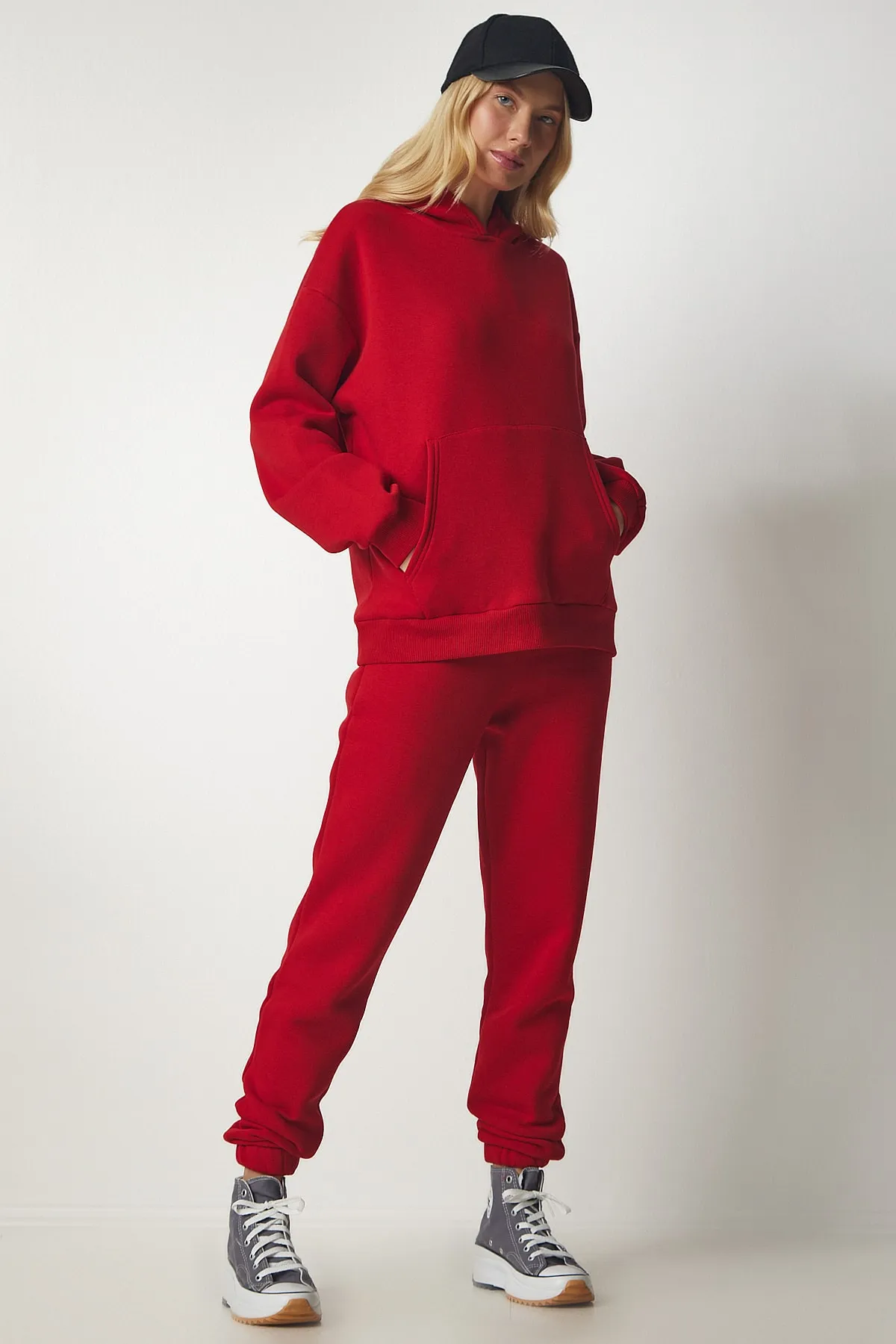 Happiness İstanbul  Trainingsanzug - Rot - Regular Fit