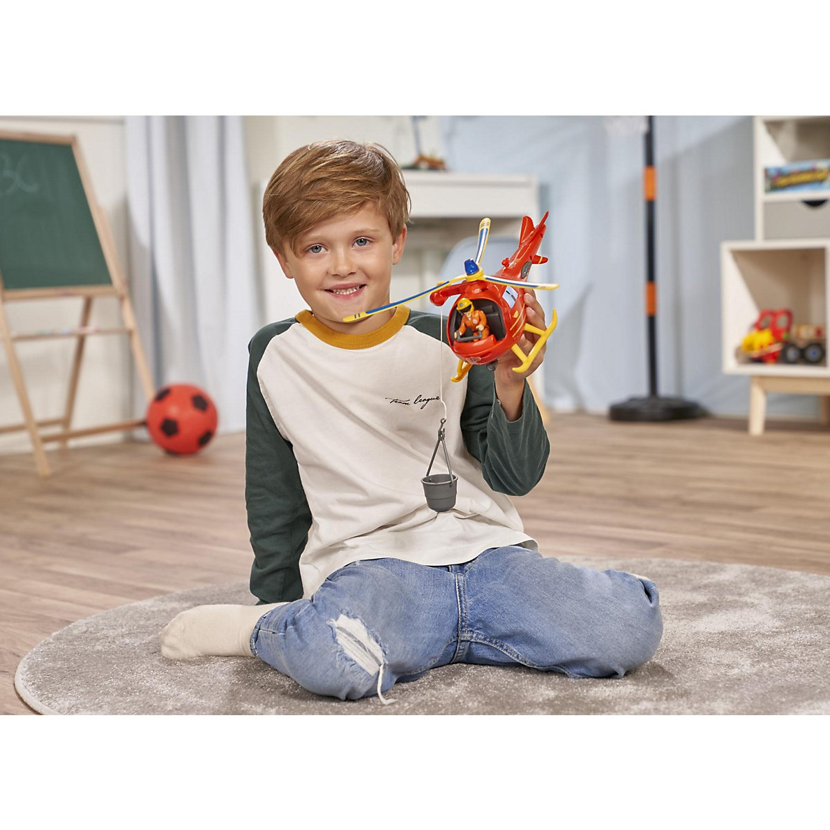 Feuerwehrmann Sam Hubschrauber Wallaby mit Figur