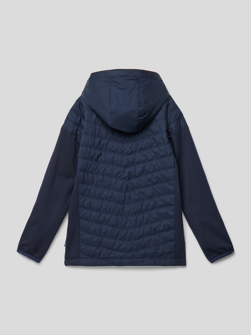 Steppjacke mit Label-Detail Modell 'TEX' in marineblau