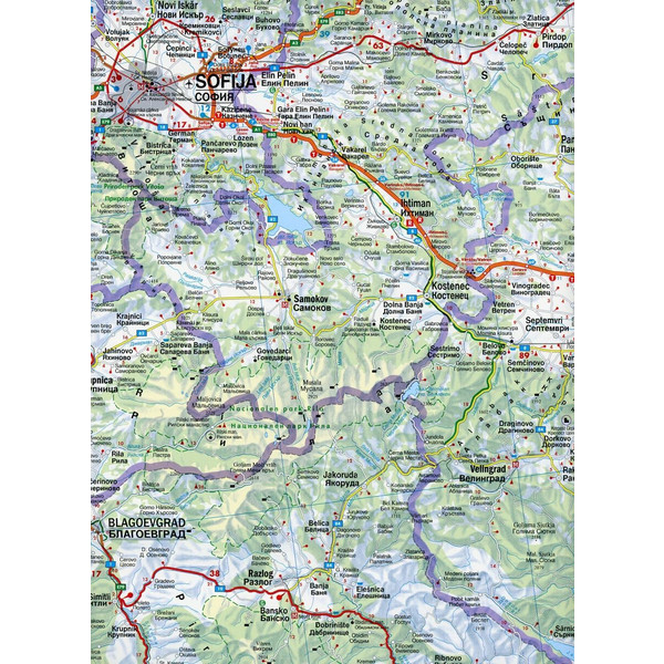 Bulgarien 1 : 400 000. Autokarte - Straßenkarte