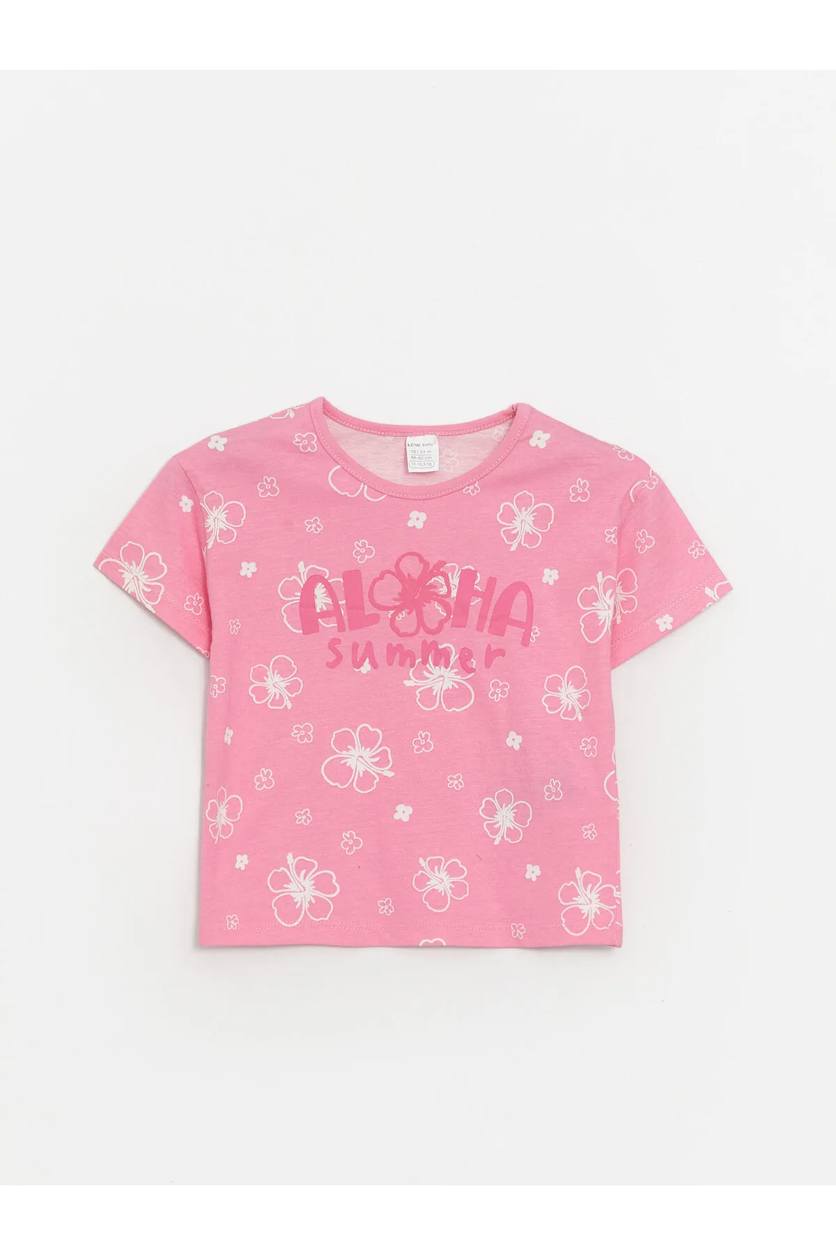 LC Waikiki  Bedrucktes T-Shirt und Shorts für Babys mit Rundhalsausschnitt, 2er-Set