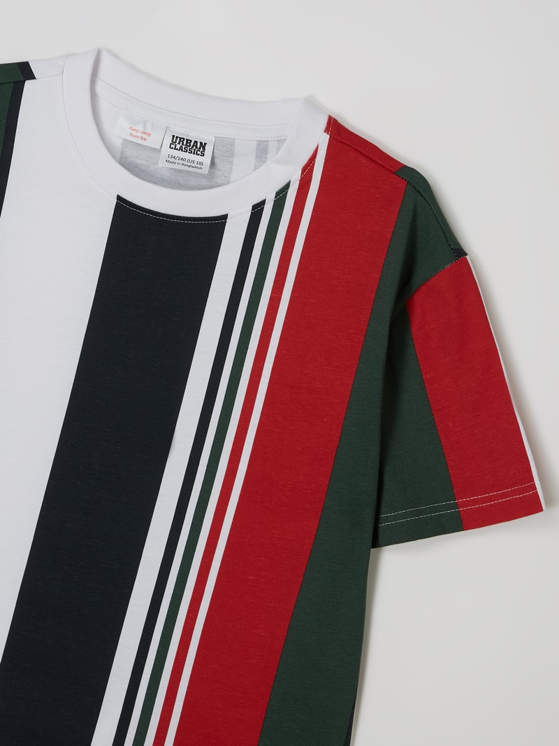T-Shirt mit Streifenmuster in offwhite