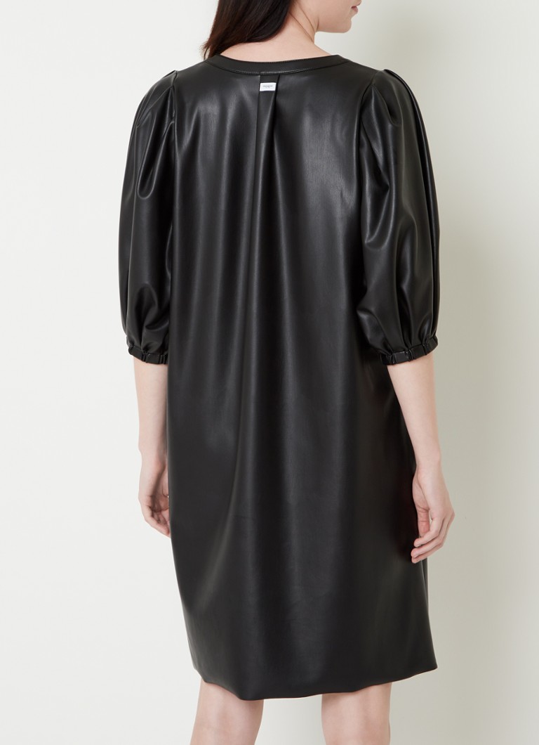 Vestido túnica corto de piel sintética de Penn & Ink