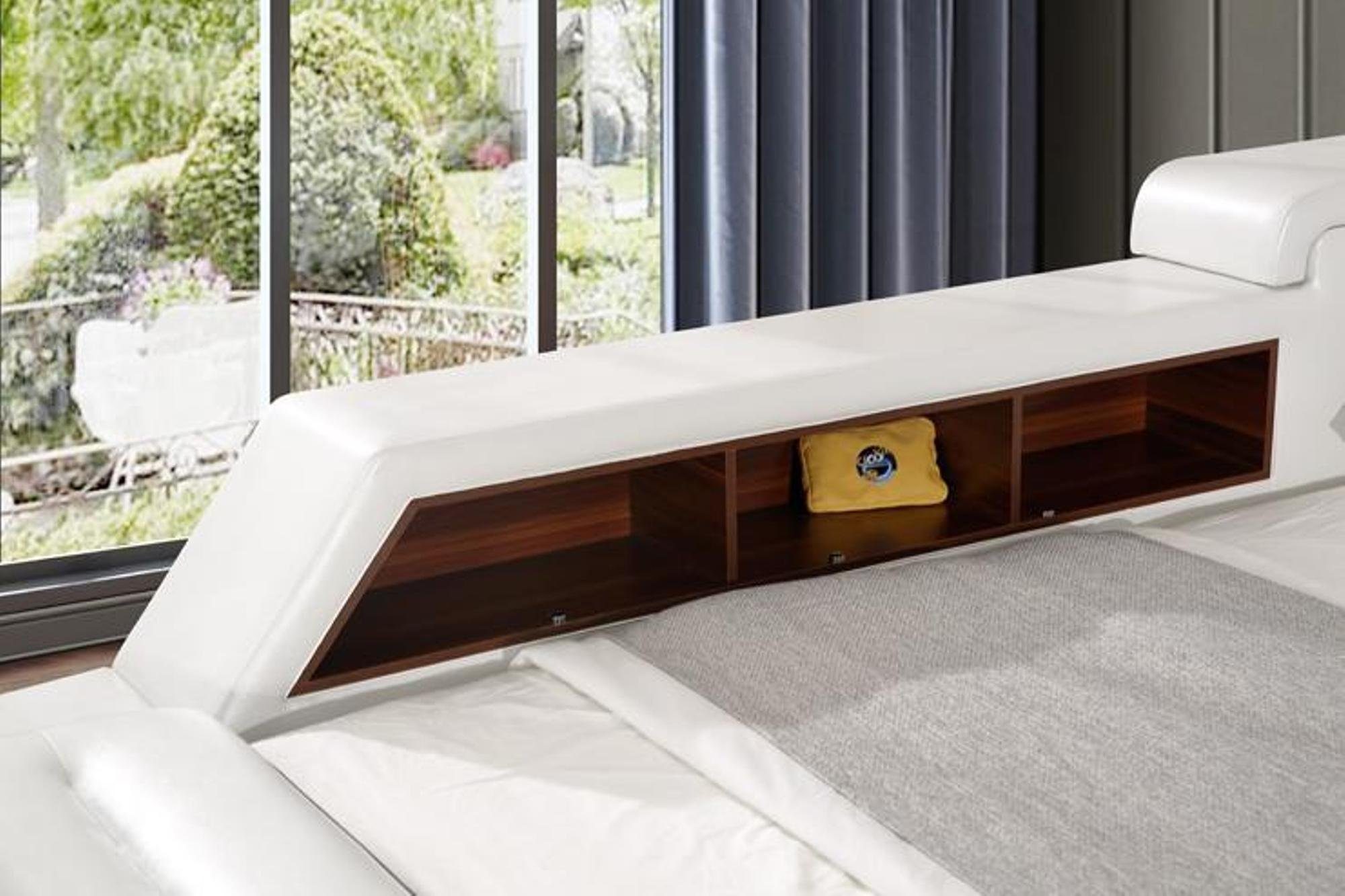 JVmoebel Bett Multifunktions Bett Doppel Betten Hotel xxl big Polster Betten USB