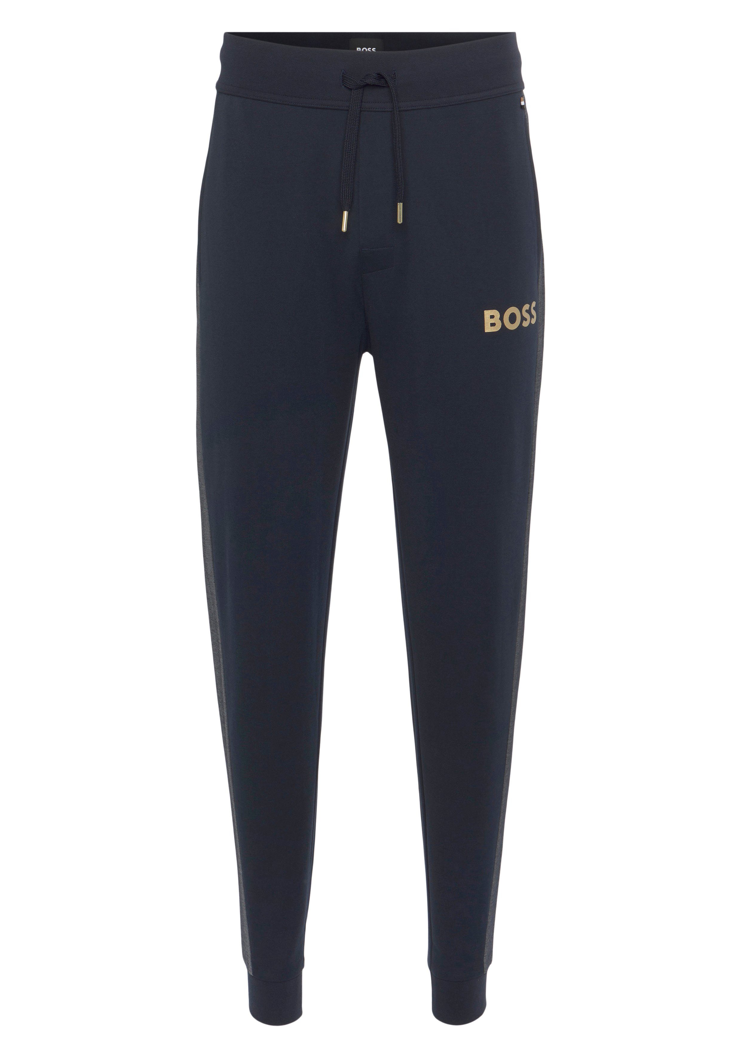 BOSS Homewearhose Tracksuit Pants 10166548 22 mit kontrastfarbenem Seitenstreifen