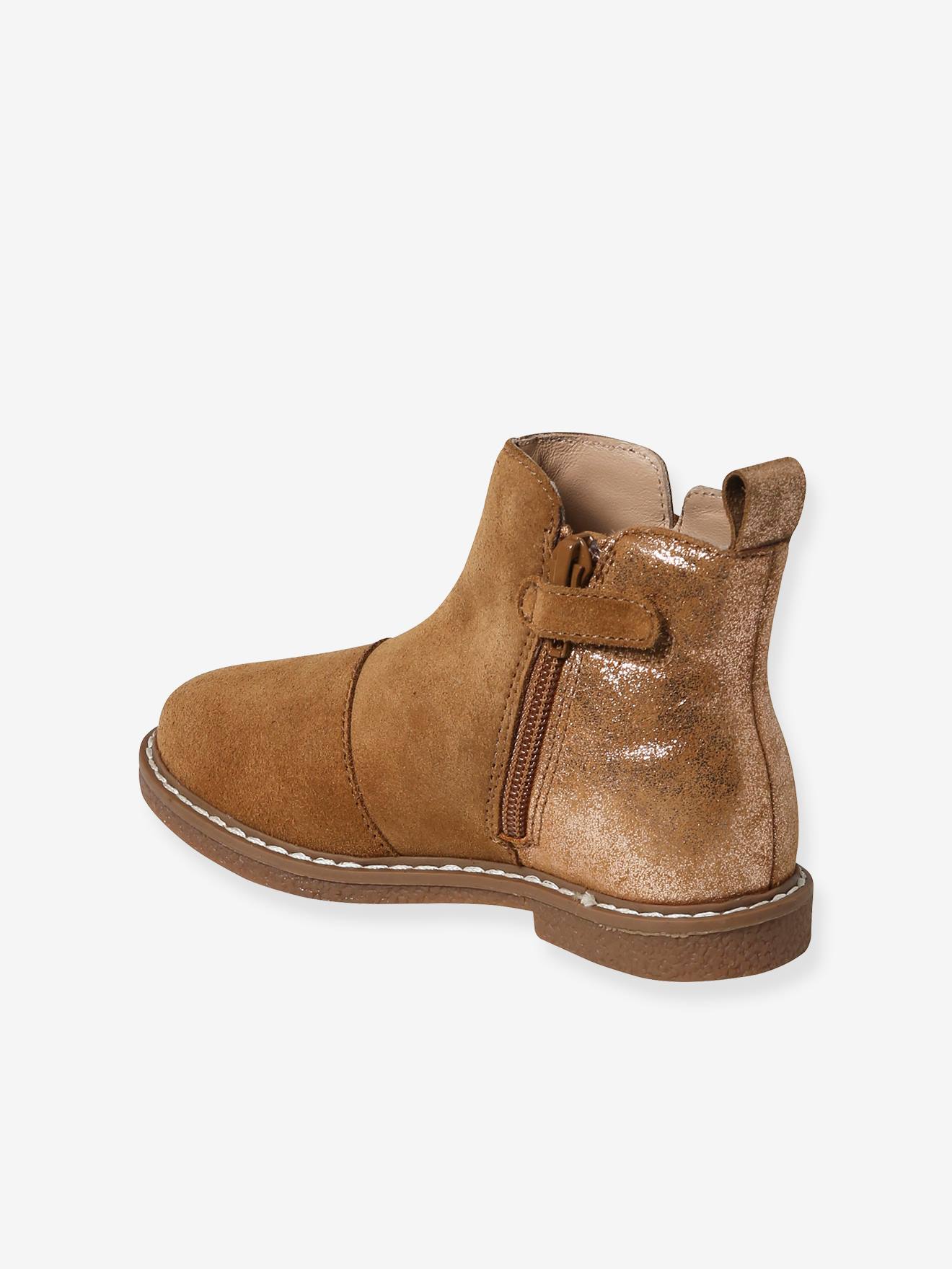 Vertbaudet Mädchen Boots mit Anziehtrick - camel