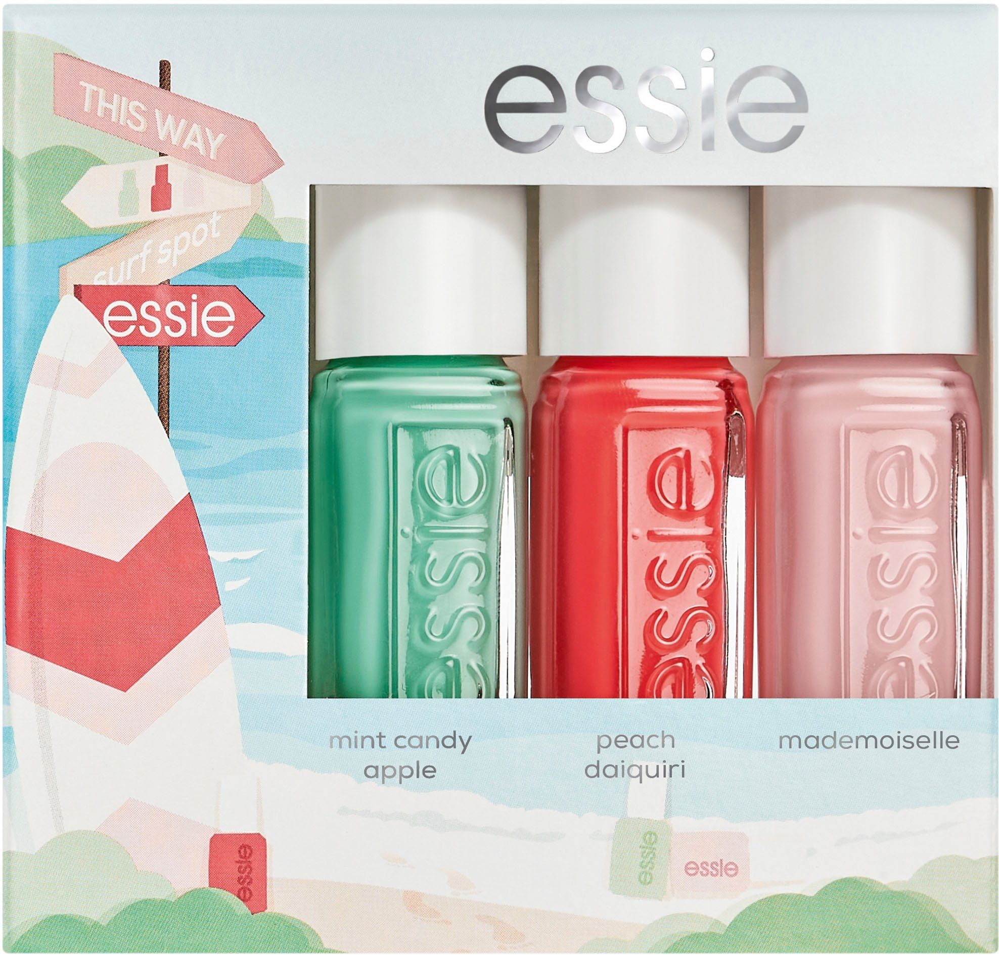 essie Nagellack-Set Sommer-Nagellack-Kit Mini Trio