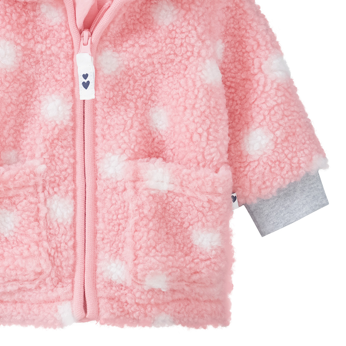 Newborn Kuscheljacke aus Teddyplüsch