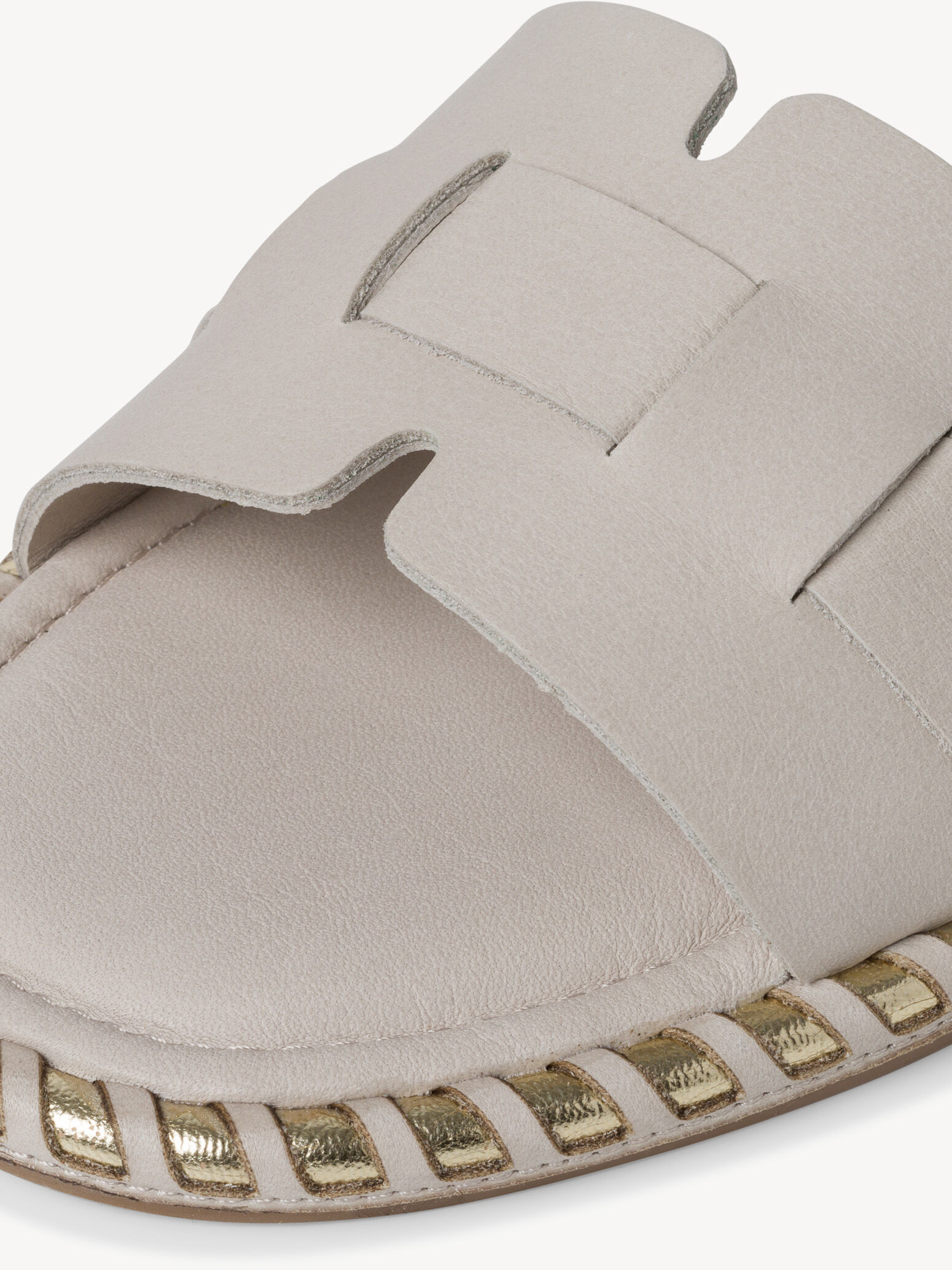 Mule en cuir - beige