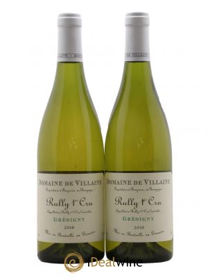 Rully 1er Cru Grésigny Domaine de Villaine  2016 - Lot de 2 Bouteilles